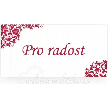 Dárková visačka komplimentka k dárku: Pro radost