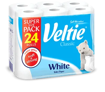 Toaletní papír Veltie Classic White toaletní papír 2 vrstvý 24 ks