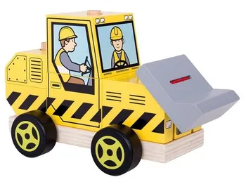 Hračka pro nejmenší Bigjigs Toys nasazování buldozer