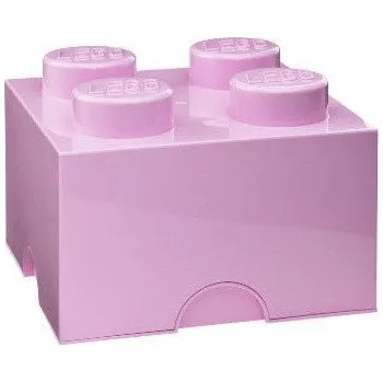 LEGO úložný box 250 x 250 x 180 mm, světle růžový