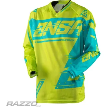 cyklistický dres Pánský MX dres ANSWER Syncron Air Jersey Acid Blue 2018 M