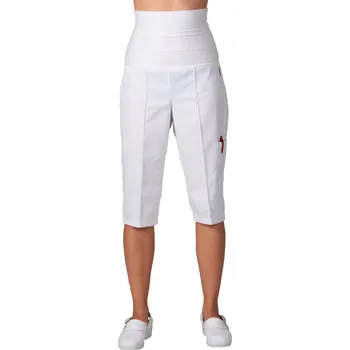 montérky ČR výroba Kalhoty 3/4 OLIVIA LADY bez kapes Velikost EU48 bílá