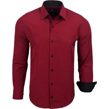Rusty Neal R-44 bordó Pánská košile Rusty Neal R-44 bordó