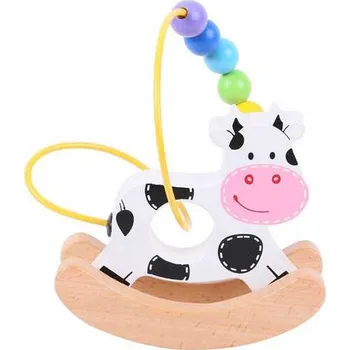 Hračka pro nejmenší Bigjigs labyrint houpačka kravička