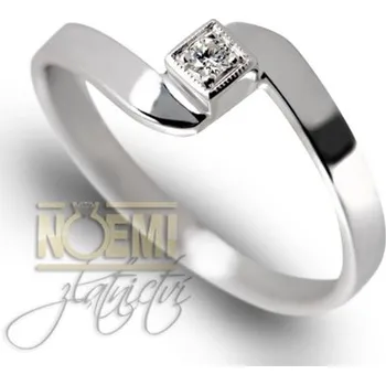 Prsten Briliantový prsten z bílého zlata 0023 + DÁREK ZDARMA