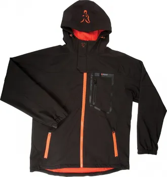 Rybářské oblečení Fox Softshell Jacket Black/Orange