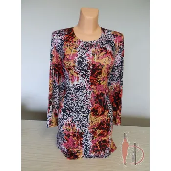 Dámská halenka Dlouhá tunika barevná ALIR, Barva celopotištěná, Velikost XL46, Materiál 96% Viskoza 4% Lycra