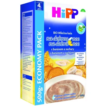 Dětská kaše HiPP Na Dobrou noc banánová se suchary 500 g