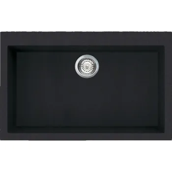 Granitový dřez Kuchyňský dřez Elleci Quadra 130 Full Black G40 943DRLGQ13040