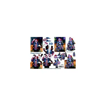 3D papíry pro vystřihování- klaun