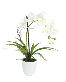 Umělá květina Europalms orchidej bílá 62 cm