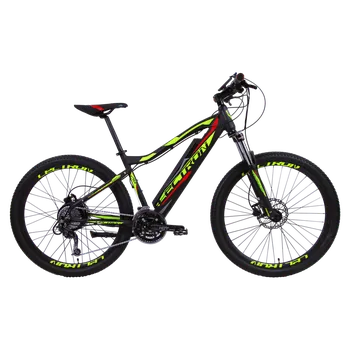 Lectron Montana RSX 17 Ah 27,5" černá/limetková/červená 2018 17'' Elektrokolo Lectron Montana RSX 17 Ah 27,5" černá/limetková/červená 2018 17''