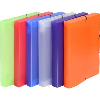 Archivační box krabice na spisy A4 PP s gumičkou Opaline oranžová