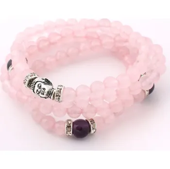 Souprava šperků Náramek růženín a ametyst