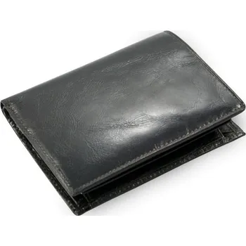 Peněženka Černá pánská kožená peněženka a dokladovka Kaden