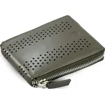 Šedá kožená zipová peněženka Charlee