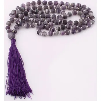 Dlouhá mala broušený ametyst