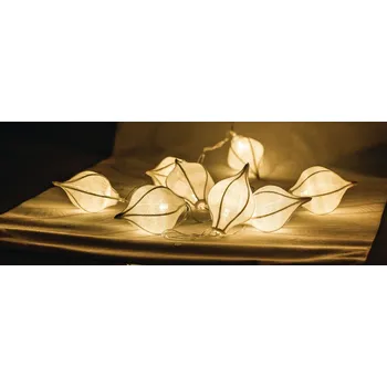 Vánoční světelný řetěz HQ Světelný řetěz kapky bílý 10 LED diod