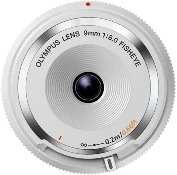 objektiv Olympus 9 mm f/8 Body Cap Lens bílý