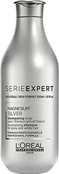 šampón L'Oréal Professionnel Serie Expert Silver Violet Dyes + Magnesium stříbrný šampon pro šedé a bílé vlasy