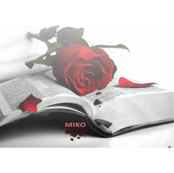 Kancelářský papír Smuteční oznámení A4, papír 90g - vzor 08 - růže kniha