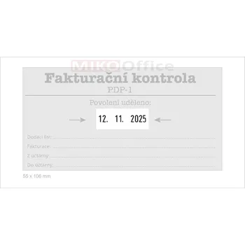 Textový štoček Štoček pro razítko Mic. Dater 55 x 106 mm - výroba na zakázku