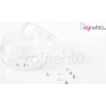 Zdobení na nehty kovové - hroty stříbrné