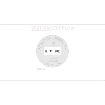 Textový štoček Štoček pro razítko Dater průměr 40 mm - výroba na zakázku