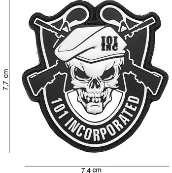 Nášivka Gumová nášivka 101 Incorporated - černá