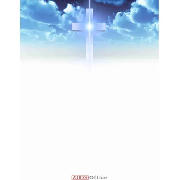 Kancelářský papír Smuteční oznámení A4, papír 90g - vzor 04 - nebe kříž