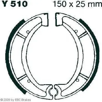 Brzdový komplet EBC Y 510 brzdové pakny čelisti na motorku