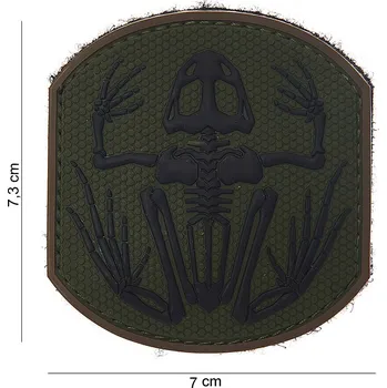 Nášivka Gumová nášivka 101 Inc Frog Skeleton - olivová