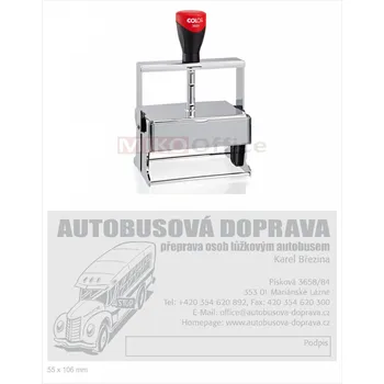 Razítko COLOP Printer 3900 - otisk 55 x 106 mm - bez polštářku