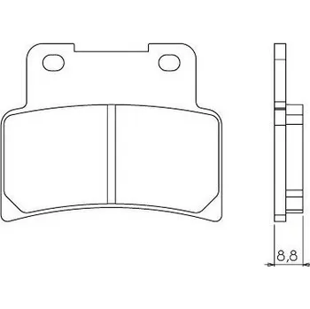 Brzdový komplet Brenta FT3098 přední organické brzdové destičky na motorku YAMAHA MT 125 rok 14-17