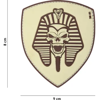 Nášivka Gumová nášivka 101 Inc Pharaoh Skull - coyote