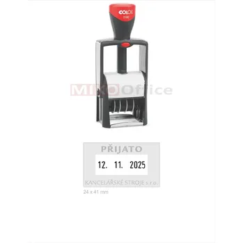 Razítko COLOP Printer 2160 - datumové s textem - otisk 24 x 41 mm - bez polštářku