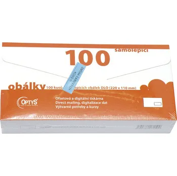 Obálka OPTYS 1715 Samolepicí obálky s okýnkem vpravo - DLO - dlouhé - [100 ks]