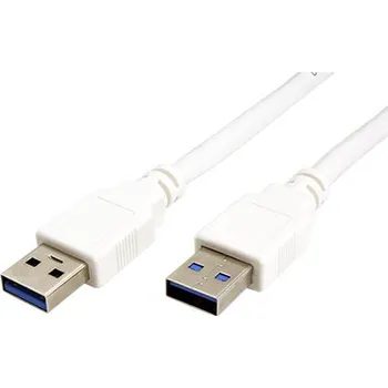 Datový kabel Value USB 5Gbps kabel, USB3.0 A(M) - USB3.0 A(M), 1,8m, bílý - 11.99.8975