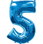 Amscan číslo 5 modré 86 cm