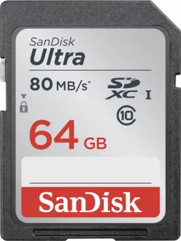 Paměťová karta SanDisk Ultra SDXC 64 GB Class 10 UHS-I U1 (SDSDUNC-064G-GN6IN)