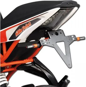 Držák SPZ Držák SPZ KTM RC 125/200/390 14-18, nastavitelný, černý, s držákem odrazky KTM RC 390 rok 14-17