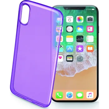 Pouzdro na mobilní telefon Cellularline Color pro Apple Iphone X fialové