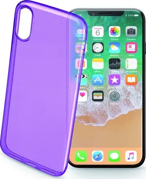 Pouzdro na mobilní telefon Cellularline Color pro Apple Iphone X fialové