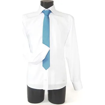 Pánská košile HEDVA ČESKÝ BROKÁT Košile SLIM bílá Velikost: 44, Fazóna: Slim