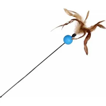 Hračka pro kočku Mávátko s peříčky a míčkem 50 cm