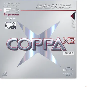 Potah DONIC Coppa X3 Silver černá max