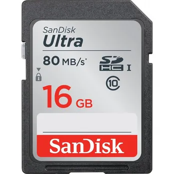 Paměťová karta SanDisk Ultra SDHC 16 GB Class 10 UHS-I  (SDSDUNC-016G-GN6IN)