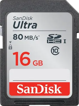 Paměťová karta SanDisk Ultra SDHC 16 GB Class 10 UHS-I  (SDSDUNC-016G-GN6IN)