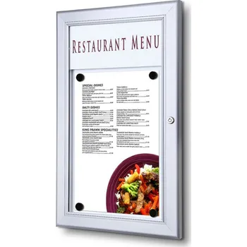 Jansen Display Venkovní uzamykatelná menu vitrína 1xA4