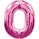 Amscan fóliové číslo 0 růžové 86 cm